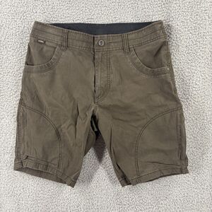 KUHL Ramblr Khaki Cargo Shorts Vintage Patina Dye Outdoor Hiking Brown 33 9”